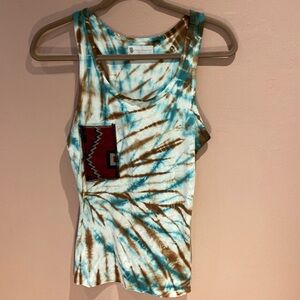 Racerback with pocket die tye shirt